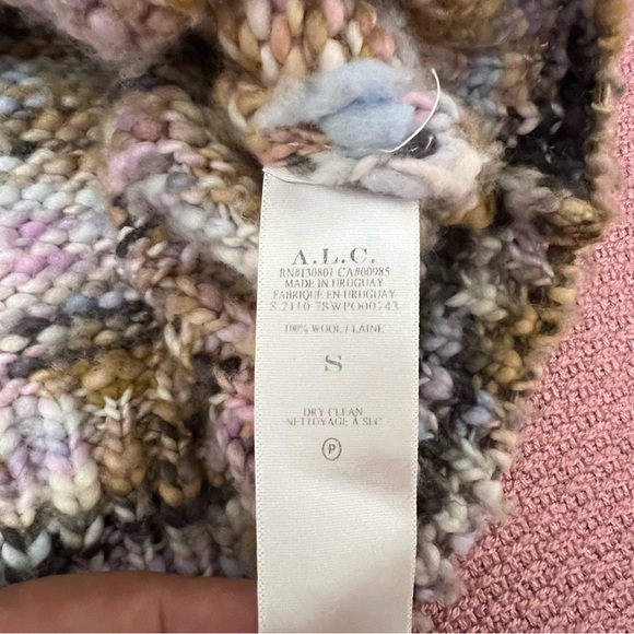 A.L.C. Harper Chunky Space-Dye Marled Merino Wool Turtleneck Sweater size S - Picture 6 of 7